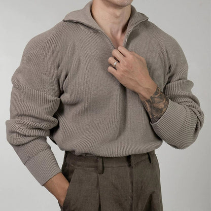 Mens Pullover Hoodie Wool Sweater Coat