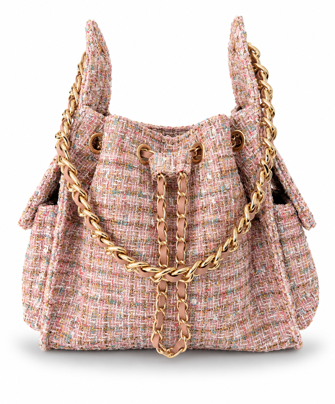 Bayshore Bucket Bag Small - Pink Confetti Tweed