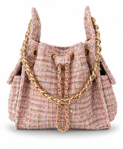 Bayshore Bucket Bag Small - Pink Confetti Tweed
