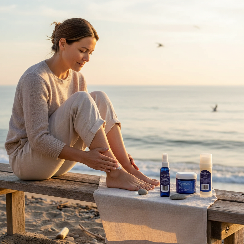 Foot Care Bundle – Lavender Jasmine Foot Butter, Cracked Heel Balm, Cooling Spray & Pumice Scrubber