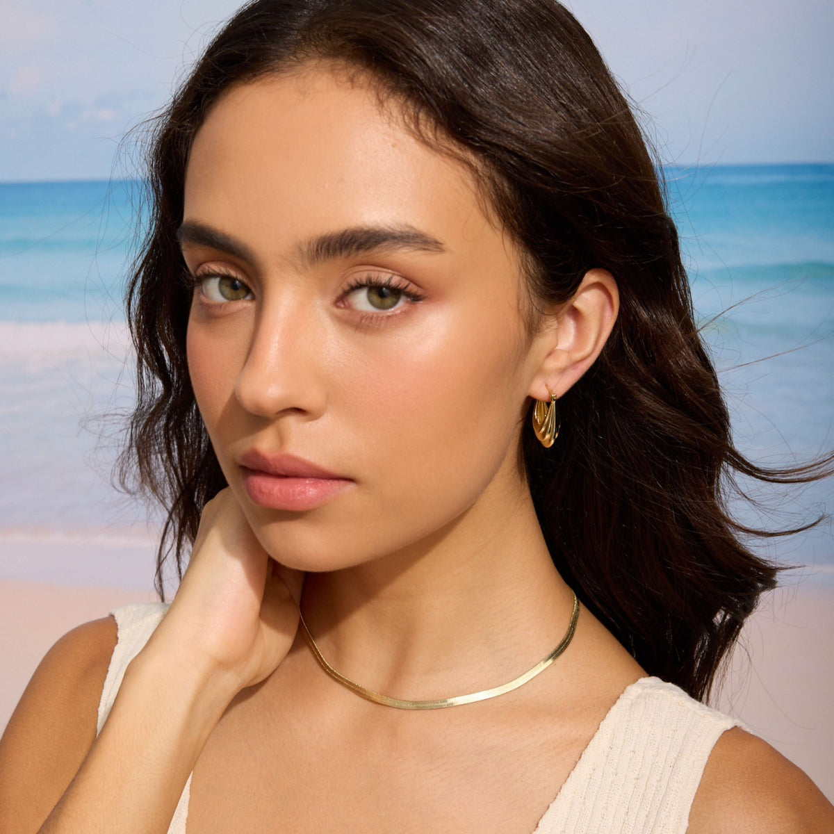 Gold Filled Herringbone Necklace