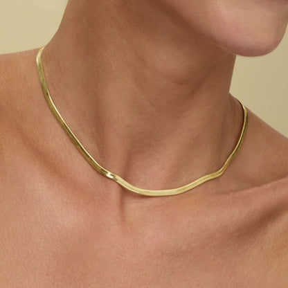 Gold Filled Herringbone Necklace