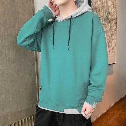 New Men Casual Sweatshirt Hoodies Male Solid Color Pullover Tops Spring Autumn Winter Pullover Floral Print Flannel Check Hoodie Autumn Jackets For Men